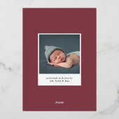 Beste kerstfeestdag bekendmaking folie feestdagenkaart (Achterkant)