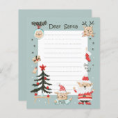 Beste kerstkaters brief aan de Kerstman (Voorkant / Achterkant)