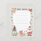 Beste kerstkerstkerstlijstje met een brief aan de (Voorkant / Achterkant)