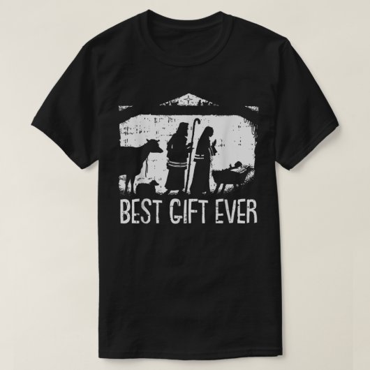 Beste kerstkool Jezus Nativiteit Scene Chri T-shirt (Design voorkant)