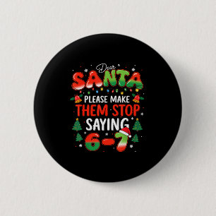 Beste Kerstman 67 Grappige Kerstmis Stop met Zegge Ronde Button 5,7 Cm