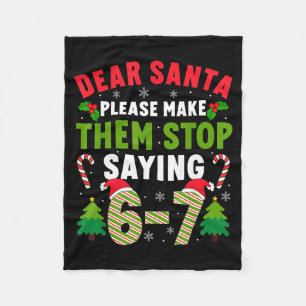 Beste Kerstman 67 Grappige Kerstmis Zes Zeven 6-7 Fleece Deken
