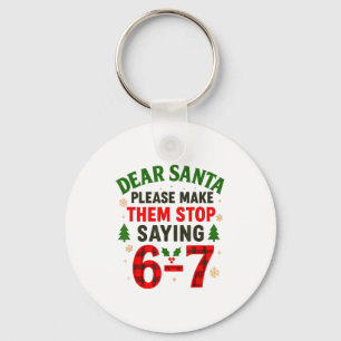Beste Kerstman 67 Grappige Kerstmis Zes Zeven 6-7 Sleutelhanger