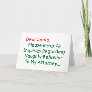 Beste Kerstman Advocaat - Grappige Kerstbrief Feestdagen Kaart