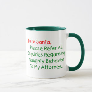 Beste Kerstman Advocaat - Grappige Kerstbrief Mok