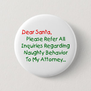 Beste Kerstman Advocaat - Grappige Kerstbrief Ronde Button 5,7 Cm