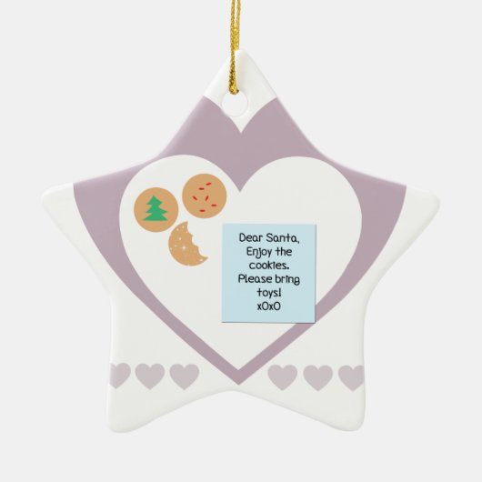 Beste kerstman, alsjeblieft, breng speelgoed mee keramisch ornament (Voorkant)