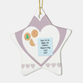 Beste kerstman, alsjeblieft, breng speelgoed mee keramisch ornament (Links)