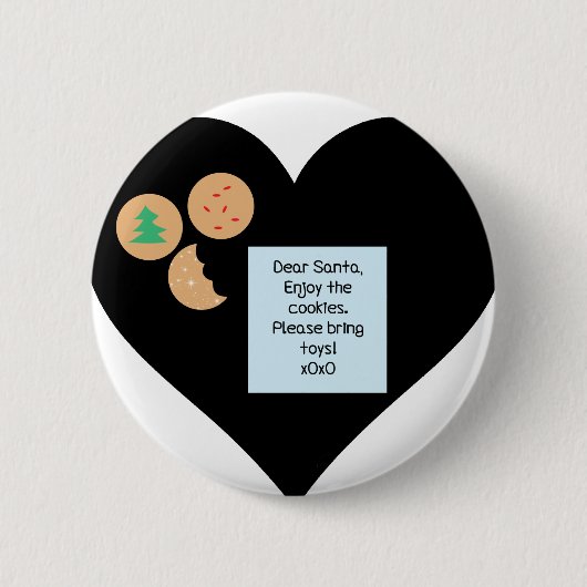 Beste kerstman, alsjeblieft, breng speelgoed mee ronde button 5,7 cm (Voorkant)