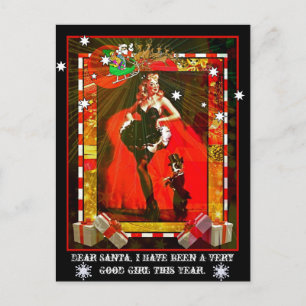 Beste Kerstman, ben ik een zeer goed meisje dit Feestdagenkaart