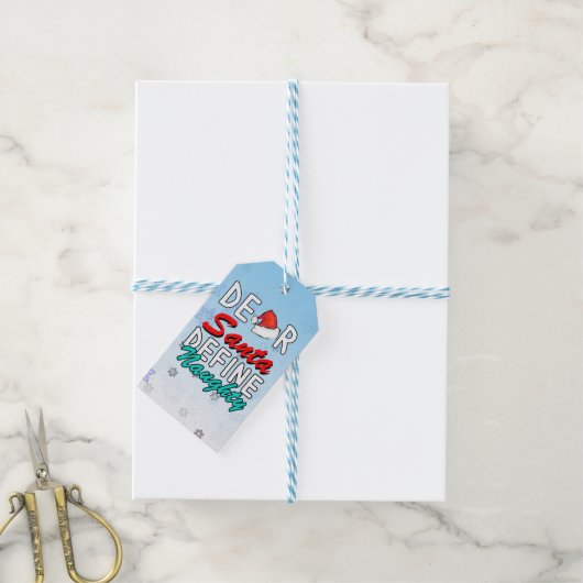 Beste Kerstman, bepaal het echte kerstontwerp Cadeaulabel (Met Touw)