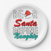 Beste Kerstman, bepaal het echte kerstontwerp Papieren Bordje (Voorkant)