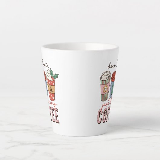 Beste kerstman, breng koffie mee latte mok (Voorkant)