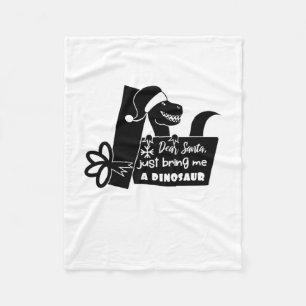 Beste kerstman, breng me gewoon een dinosaurus zwa fleece deken