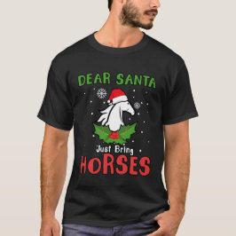 Beste kerstman, breng paarden mee, paardenkerst t-shirt