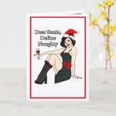 Beste Kerstman, Define Naughty | KerstHumor Kaart (Gele Bloem)