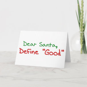 Beste Kerstman, Definieer Goede grappige vakantie Feestdagen Kaart