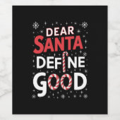 Beste Kerstman Definieer Goede Kerstvakantie Kerst Wijn Etiket (Enkel label)