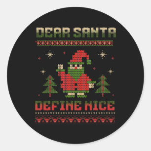 Beste Kerstman Definieer Leuke Grappige Kerstman K Ronde Sticker