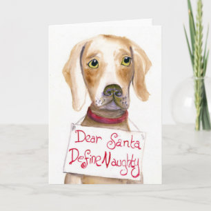 Beste Kerstman, definieer Naugthy. Feestdagen Kaart