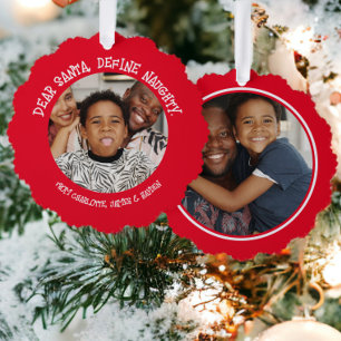 Beste Kerstman Definieer ondeugende foto Kerstmis Ornament Kaart