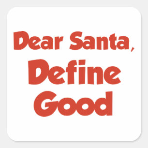 Beste Kerstman, geef een goede definitie Vierkante Sticker