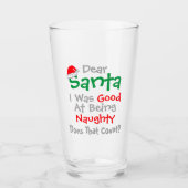 Beste kerstman, goed in nicht kerstfeest zijn glas (Voorkant)