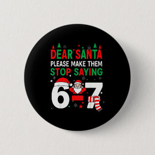 Beste Kerstman, Grappige 67 Zes Zeven Kerst 6-7 Ma Ronde Button 5,7 Cm