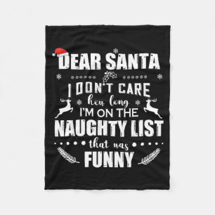 Beste Kerstman, het kan me niet schelen hoe lang i Fleece Deken