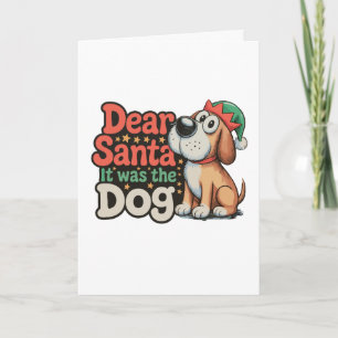 Beste Kerstman Het Was De Hond Die Kerstmis Xmas Kaart