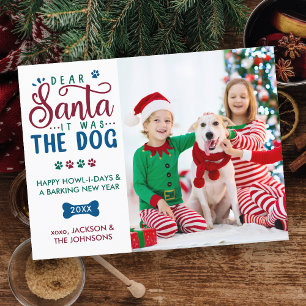 Beste Kerstman het was de Hond Grappige Kinderen & Feestdagenkaart