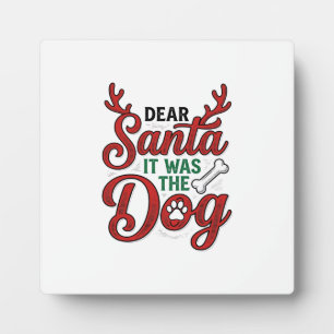 Beste Kerstman Het Was De Hond Kerst T-Shirt Ontwe Fotoplaat