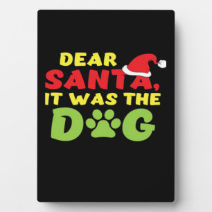 Beste Kerstman het was de hond poot Klassiek T-shi Fotoplaat