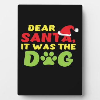 Beste Kerstman het was de hond poot Klassiek T-shi Fotoplaat