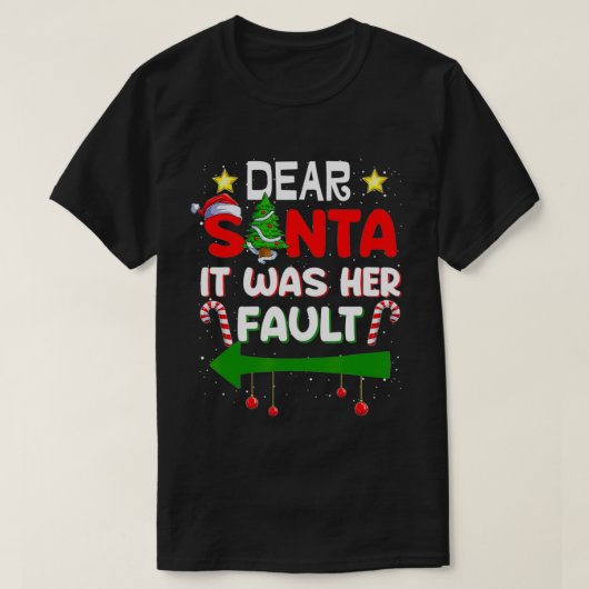 Beste kerstman, het was haar vader... t-shirt (Design voorkant)