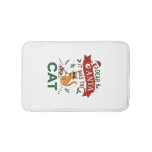 Beste Kerstman Het Was Kat Oranje Kerst Ornament Badmat