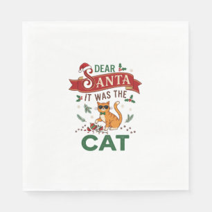 Beste Kerstman Het Was Kat Oranje Kerstbal Servet