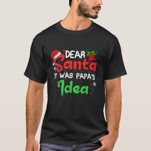 Beste Kerstman Het was Papa's Idee Kinder Peuter M T-shirt