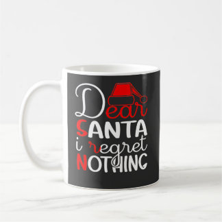 Beste kerstman, ik betreur niets koffiemok