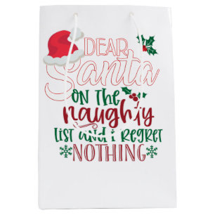 Beste kerstman, ik betreur niets medium cadeauzakje