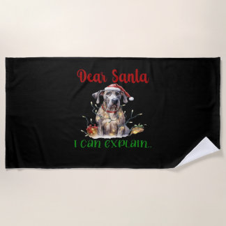 Beste Kerstman ik kan de Dog Great Dane- Essential Strandlaken