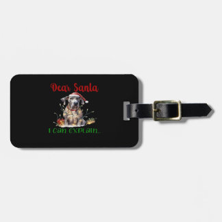 Beste Kerstman ik kan de Great Dane essentiële T-S Bagagelabel