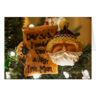 Beste kerstman, ik kan een Kaart gebruiken.