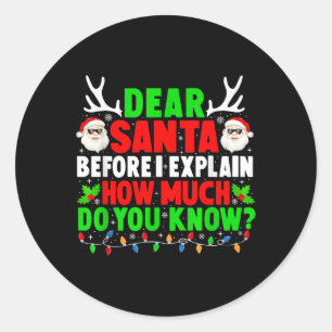 Beste Kerstman Ik kan Grappige Xmas Familie Mannen Ronde Sticker