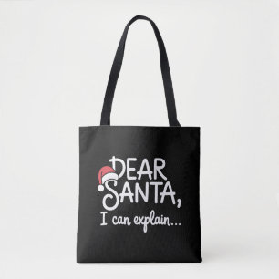 Beste Kerstman, ik kan het uitleggen Grappig Kerst Draagtas