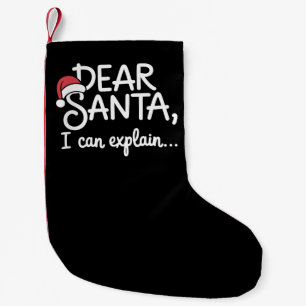 Beste Kerstman, ik kan het uitleggen Grappig Kerst Kleine Kerstsok