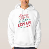 Beste kerstman, ik kan het uitleggen hoodie (Voorkant)