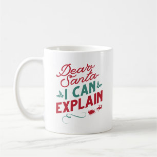 Beste kerstman, ik kan het uitleggen koffiemok