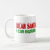Beste kerstman, ik kan het uitleggen koffiemok (Links)