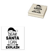 Beste kerstman, ik kan het uitleggen 	rubberstempel (Gestempeld)